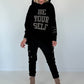Oversized Hoodie Be Yourself - schwarz