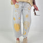 Sun-motif jeans - grey