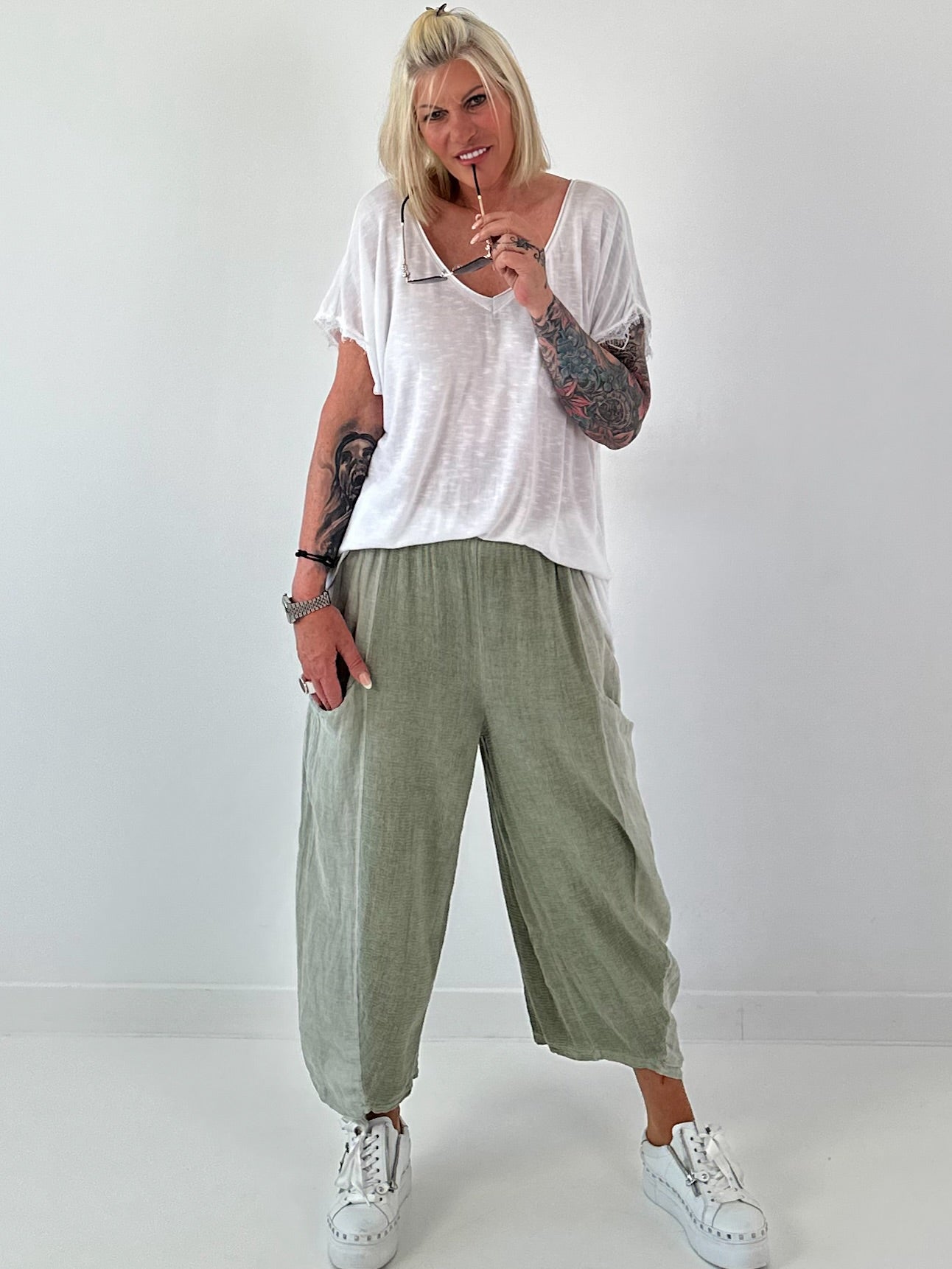 Fine knit shirt Mouse - beige