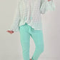 Sweatpants with large patch pockets - mint