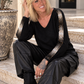 Pullover mit Strass-Applikationen - schwarz