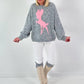 Sweater model "Nala" - gray-pink