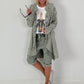 Oversized Leo Leinen Military Mantel - khaki