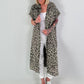Blouse dress with leopard print - khaki