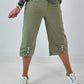 Hose mit Druckknöpfen Details- khaki