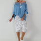 Leichte Jeans Carmen Tunika - denim hellblau