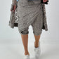 Stylische Hose mit Überwurf im Knit-Look - taupe