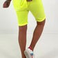 Kurze Hose mit Bindeband - neongelb