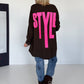 Oversized Shirt Style - mokka