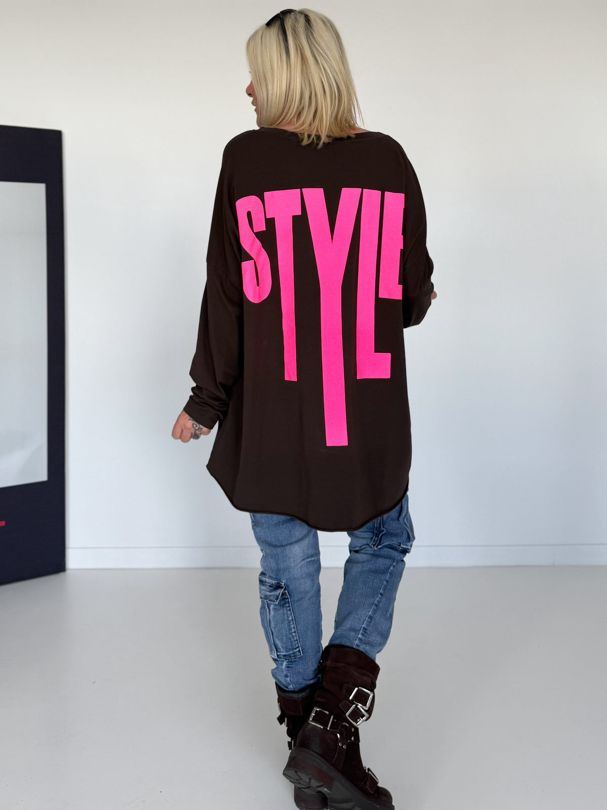 Oversized Shirt Style - mokka