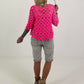 Crochet tie-front cardigan - neon pink