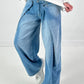Jeans mit weitem Bein Modell "Loose Fold" - denim