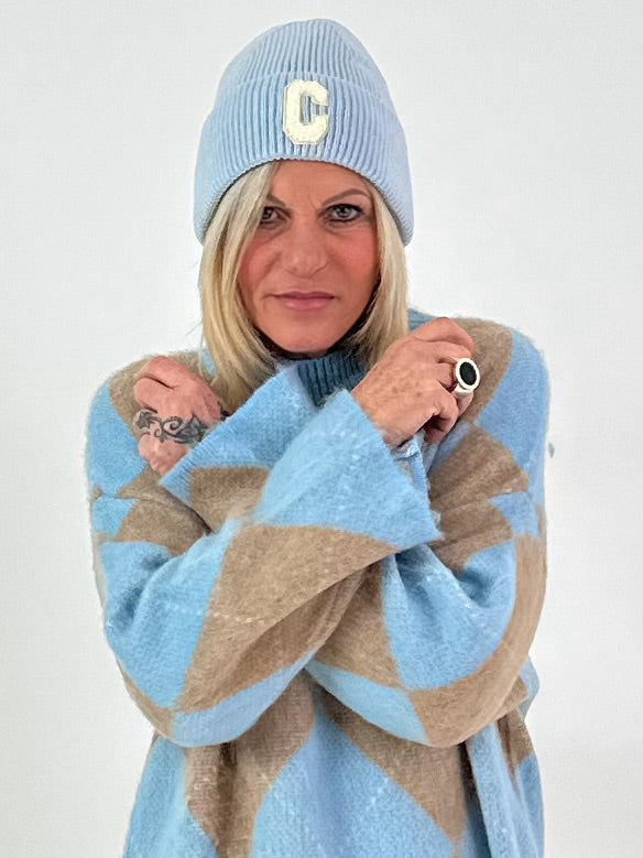 Hoedmodel "Winter Classic" - ijsblauw