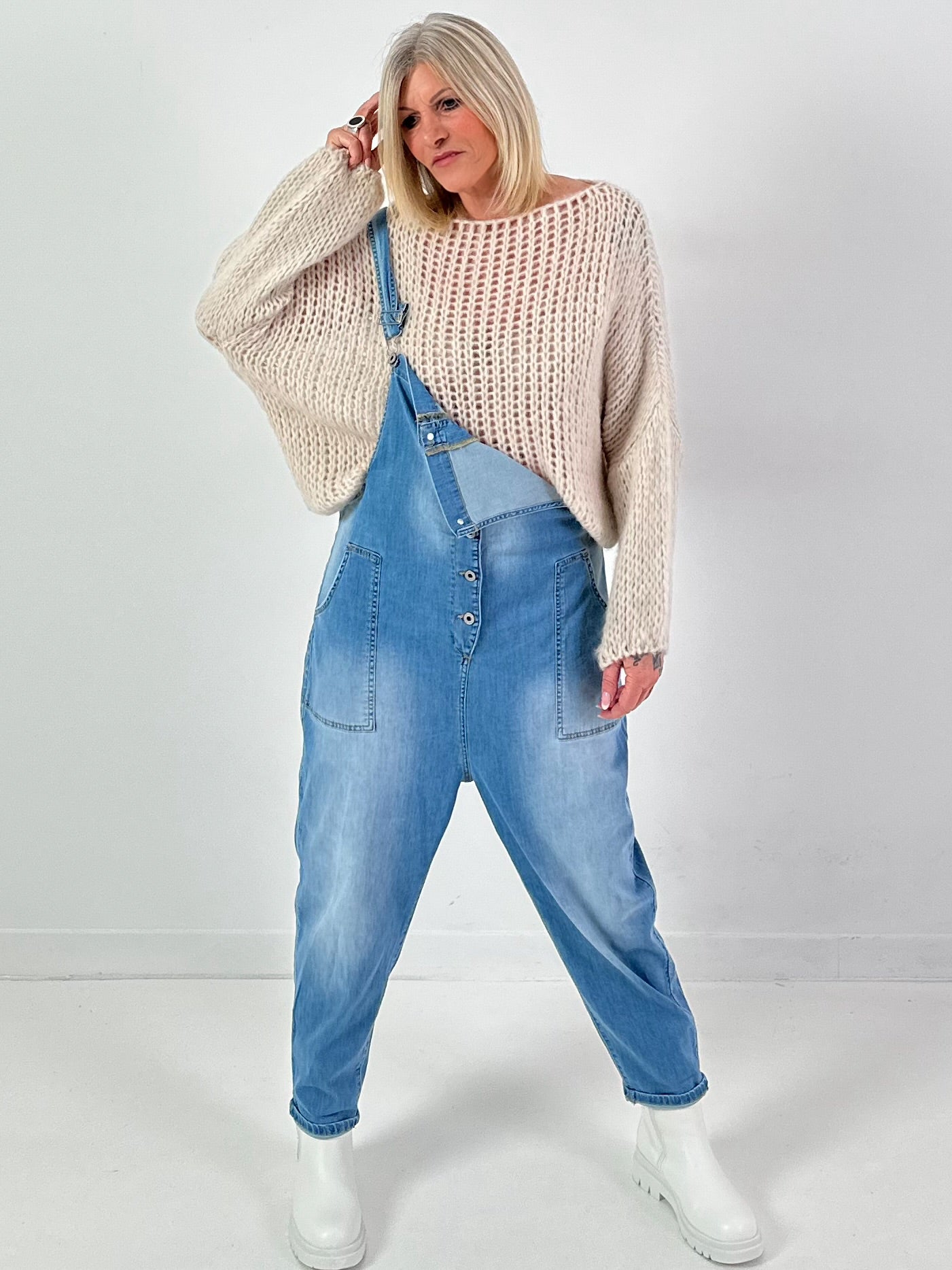 Jeans Latzhose Modell "Blue Over" - denim