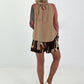 Neckholder Top -camel