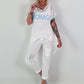 Netzshirt Monaco - weiss-hellblau