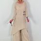Linen two-piece set - beige