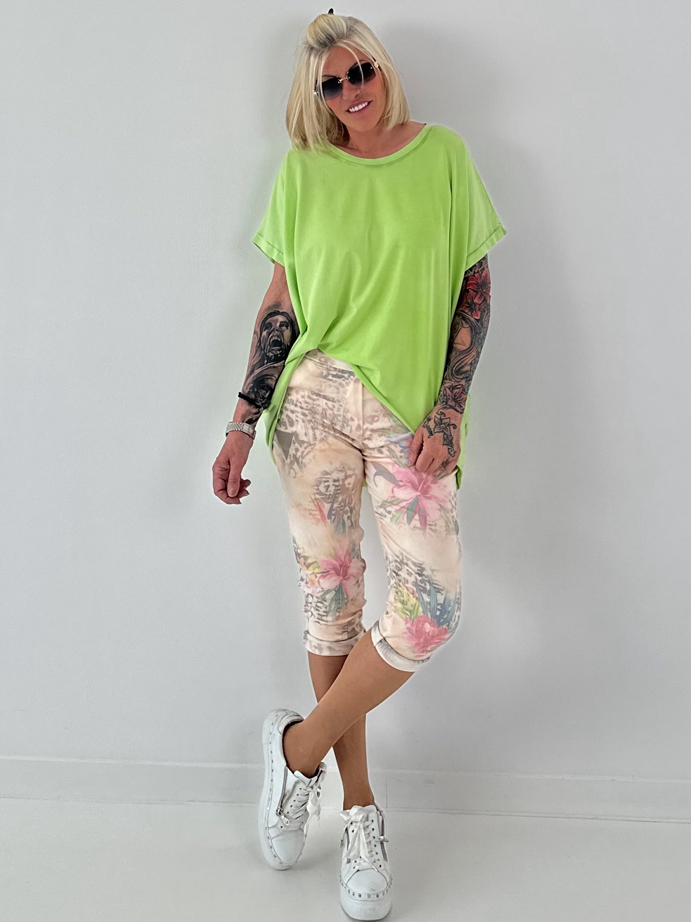 Oversized T-Shirt - apfelgrün