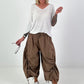 Fine knit short-sleeve sweater - white