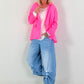 Linen Blazer - neon pink