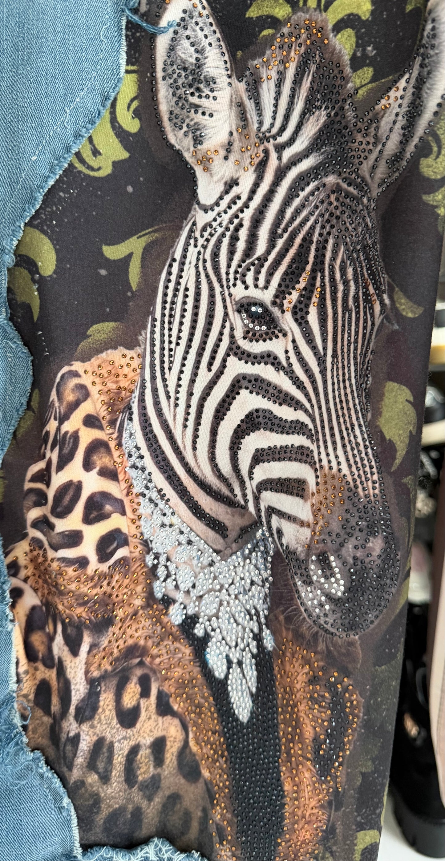 Jogg-Jeans im Used Look Zebra - denim