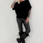 Soft knit vest - black
