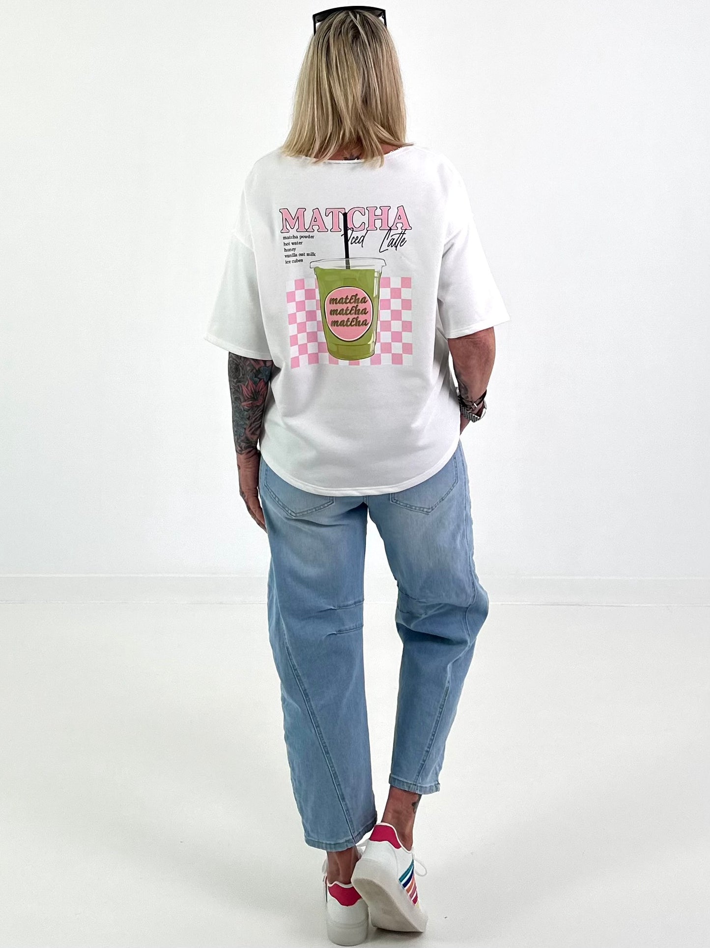 Sweatshirt Matcha - white