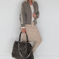 Jacke mit Streifen-Details - taupe ( lieferbar ab ca. 01.09.26)