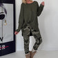Basic Shirt mit Rundhalsausschnitt - oliv