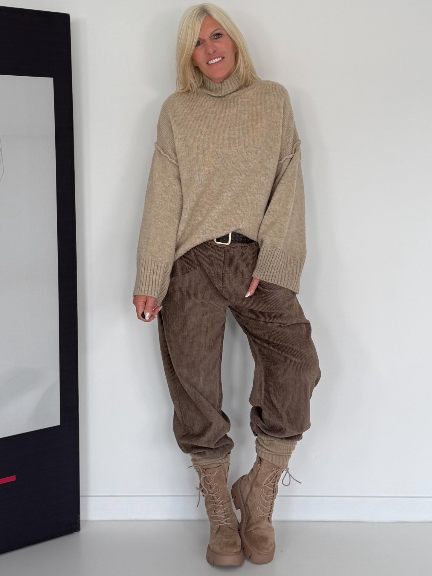 Knusse trui - beige