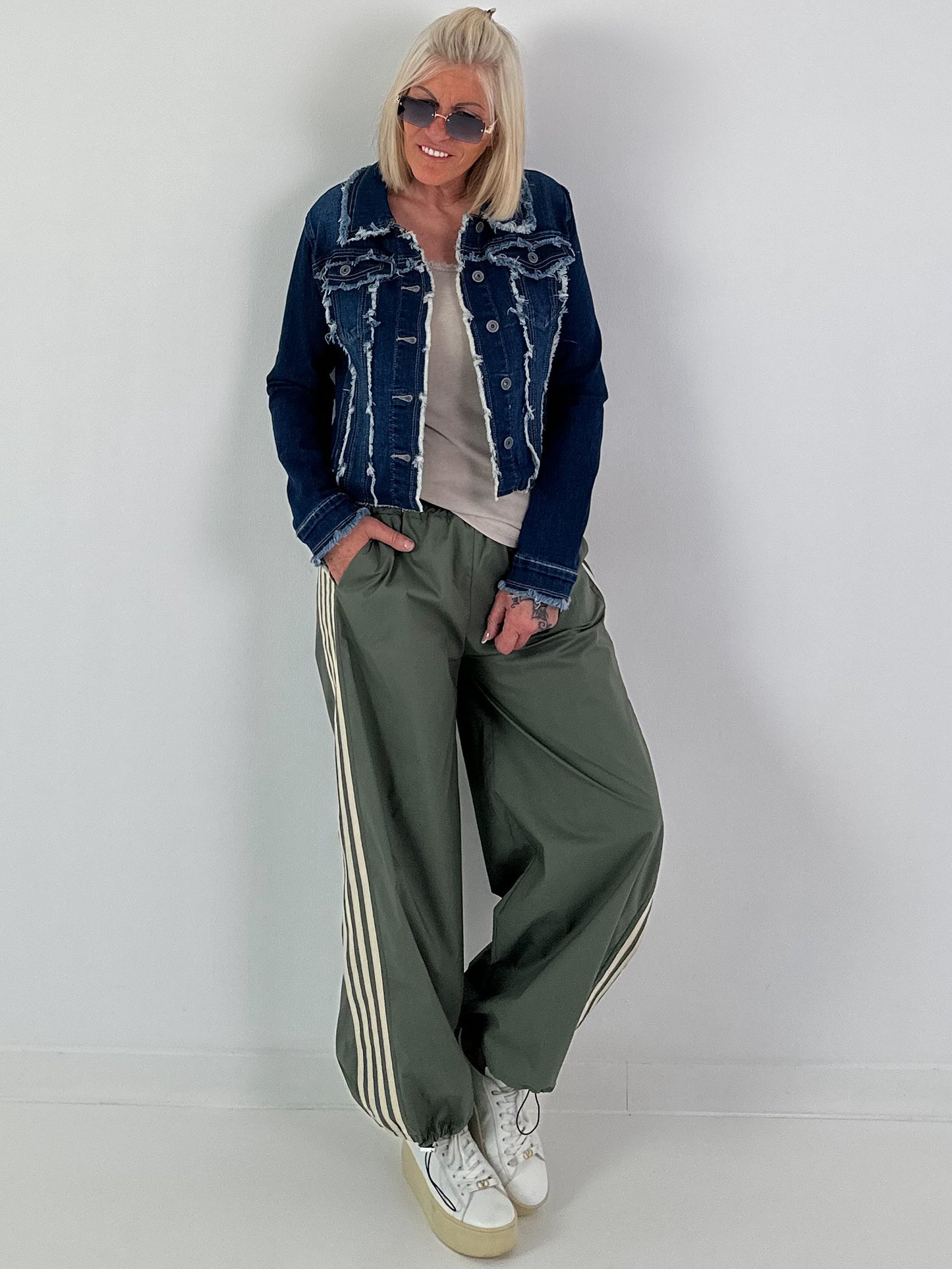 Fringed Denim Jacket - denim