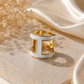 Fabric ring/Ring - white-gold