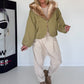 Bomberjacke mit Fake Fur Einsatz - khaki-mehrfarbig