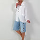 Lichte blazer met kleppen - wit