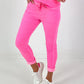 Hose im Knit-Look - neonpink