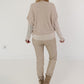 Soft knitted vest - beige