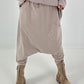 Haremhose mit aufgesetzter Tasche - beige