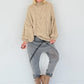 Kuschliger Strickpullover mit Zopfmuster - taupe