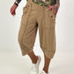 Casual sweatpants with eyelet details - sand