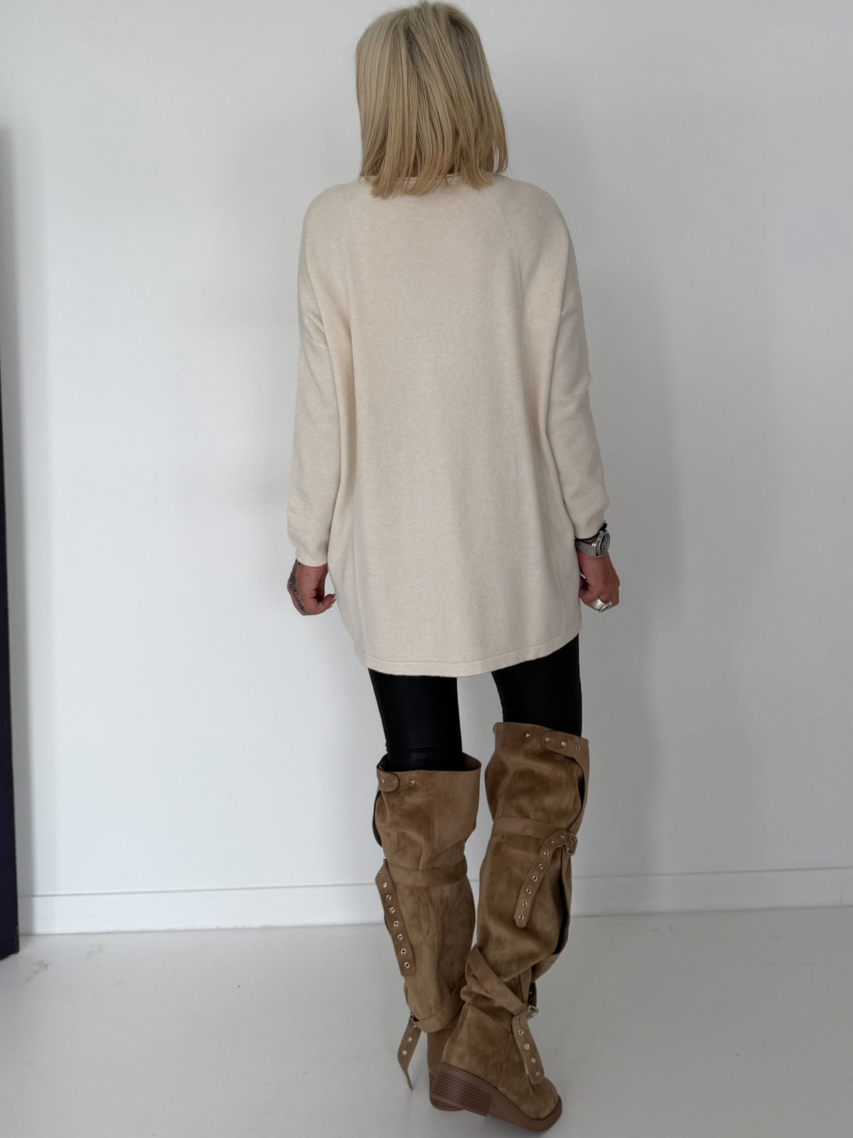 Longpullover - creme