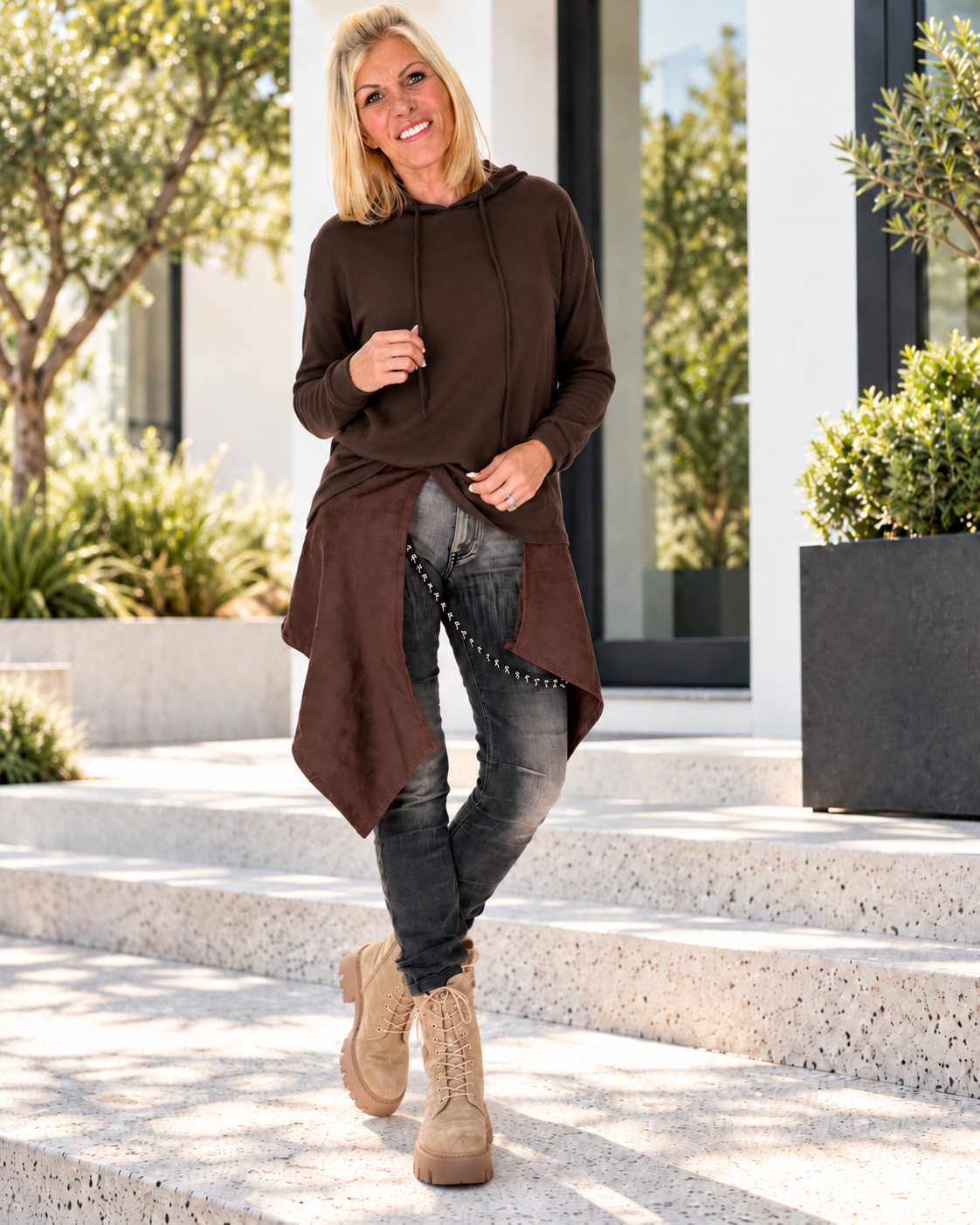 Waist Wrap in Wildlederoptik - mokka ( lieferbar ab ca. 29.10.26)