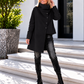 Stylischer asymmetrischer Blazer - schwarz