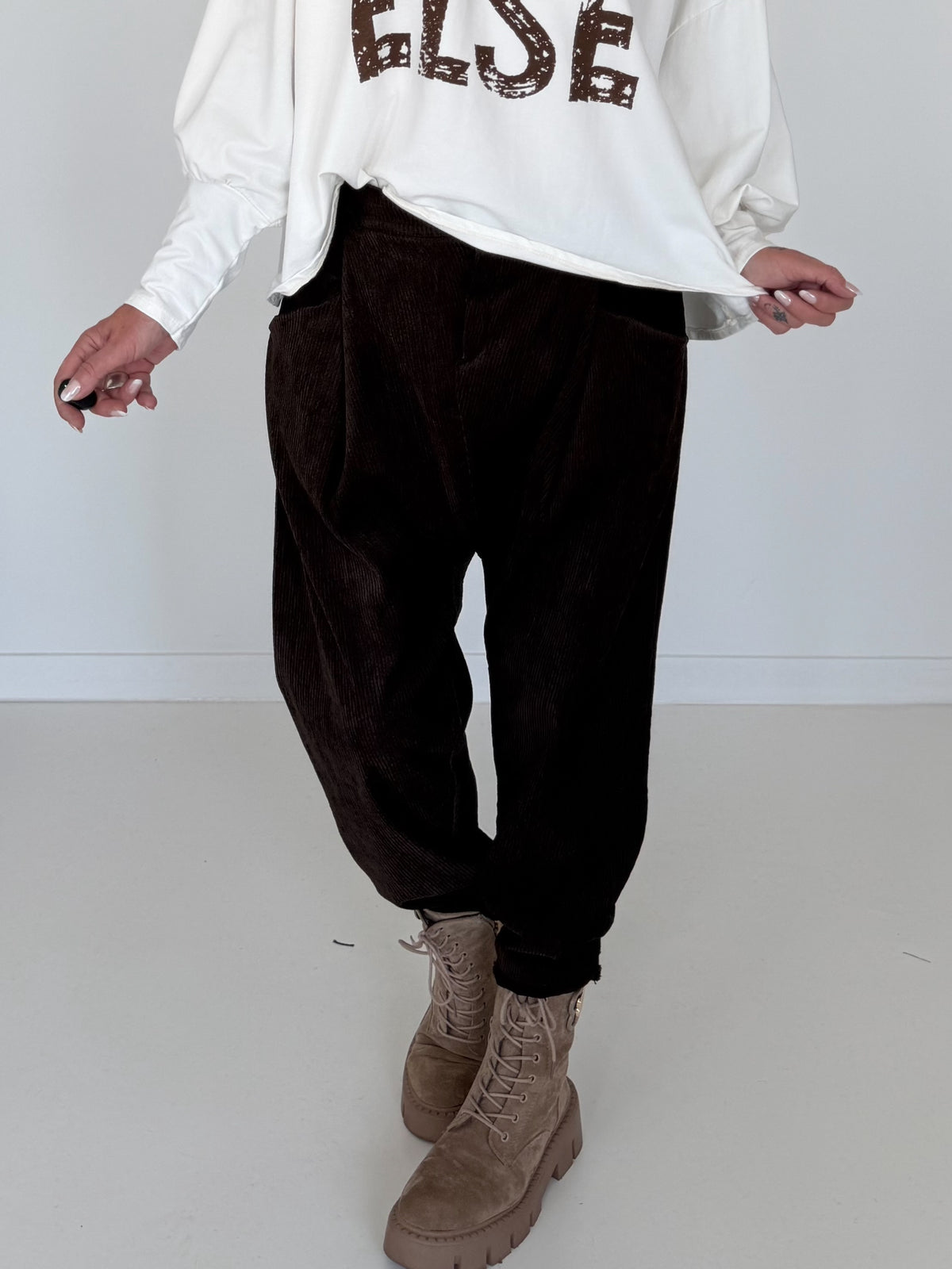 Cord-Baggy - mokka