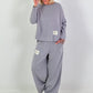 Zweiteiler mit Statement Patch - grau