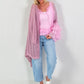Häkeljacke mit Lurex - rosa