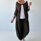 Leichte Feinstrickjacke mit Knopf- mokka