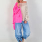 Linen Blazer - neon pink