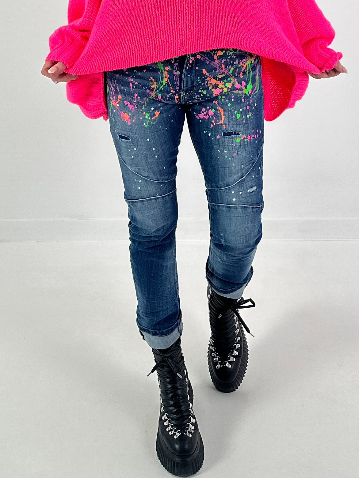 Jeans Modell "Color Riot" - blue denim