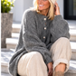 Kuschelige Oversized Strickjacke mit Außennähten - anthrazit