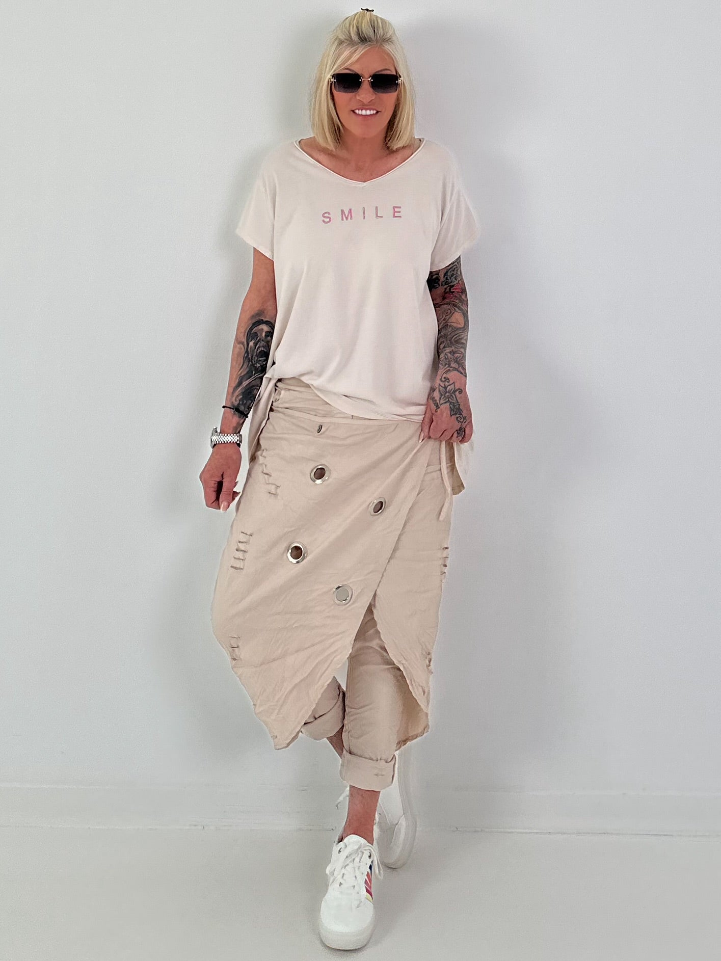 T-shirt Smile - beige